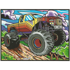 COLORIAGE 4X4 MONSTER TRUCKS