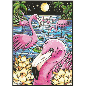 COLORIAGE FLAMANT ROSE