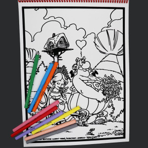 Livre de coloriages en velours asterix