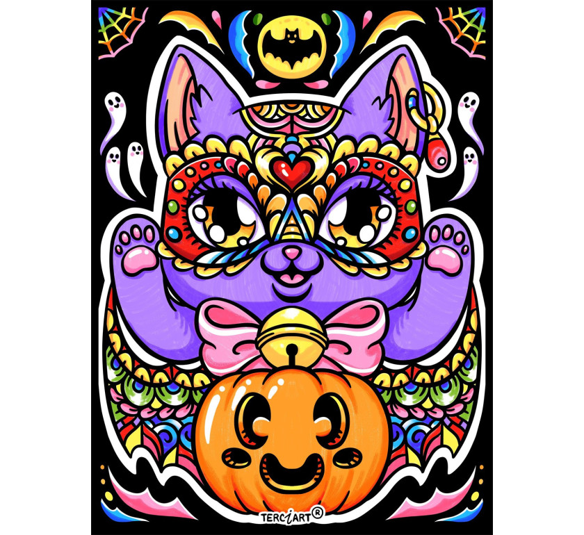 Coloriage Chat Halloween