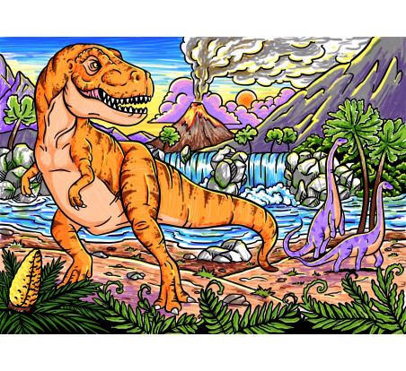 Tableaux de coloriage DINOSAURE