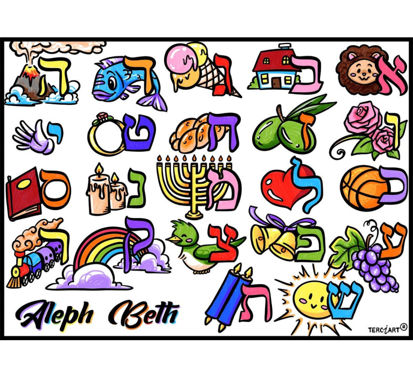 Tableaux de coloriage Alephbeth