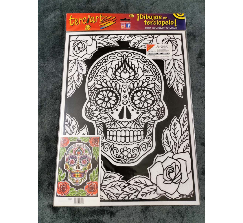 Tableaux de coloriage MANDALA TETE DE MORT