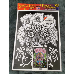 COLORIAGE MANDALA TETE DE MORT