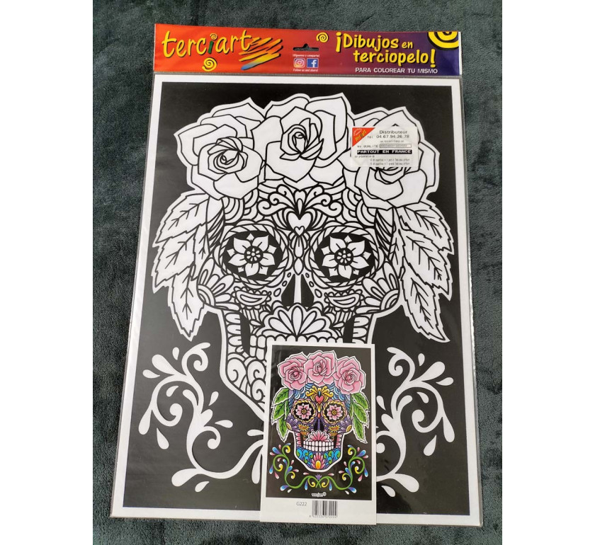 Tableaux de coloriage MANDALA TETE DE MORT