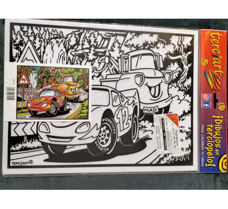 grand coloriage cars en velours-Terciart