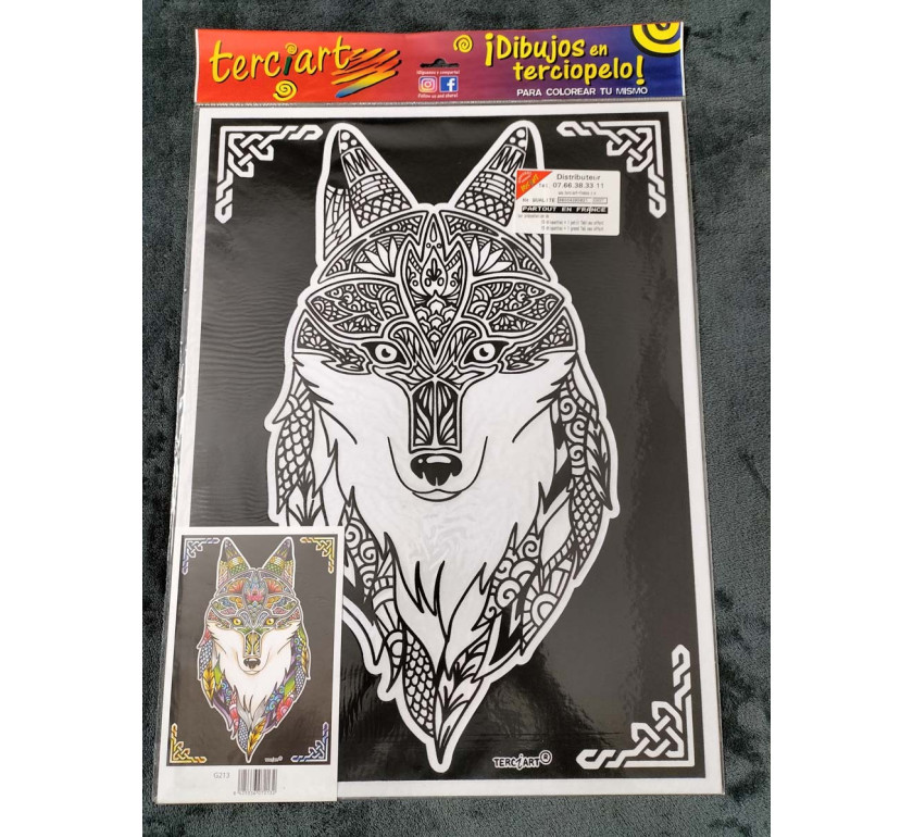 coloriage mandala  tableau en velours terciart