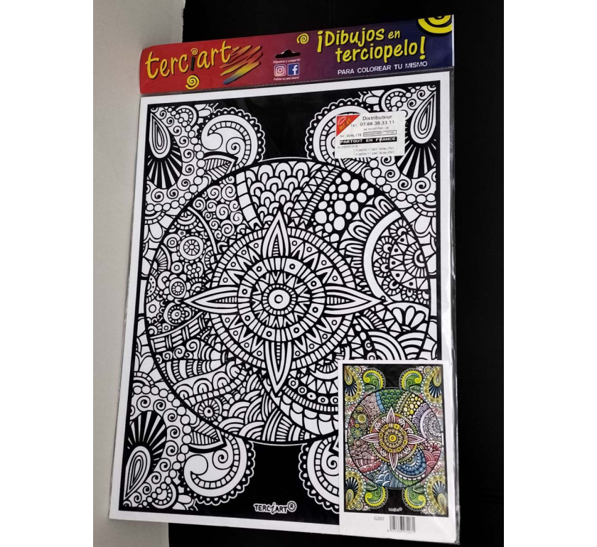 coloriage en velours terciart mandala