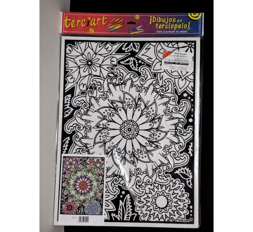 coloriage en velours terciart grand modele mandala