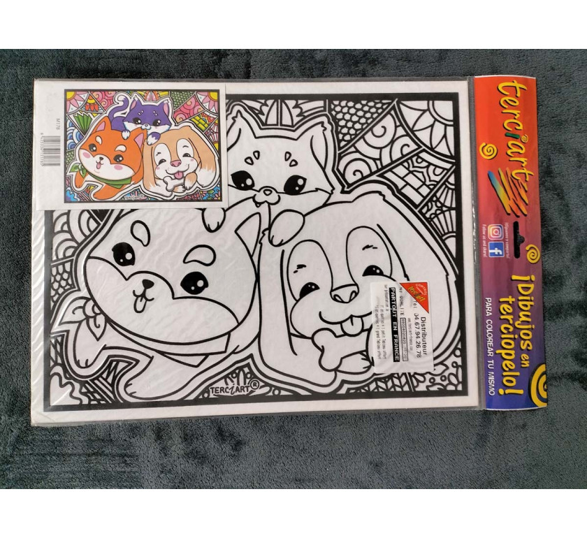 Tableaux de coloriage MANDALA CHIEN ET CHAT