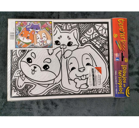 Tableaux de coloriage MANDALA CHIEN ET CHAT