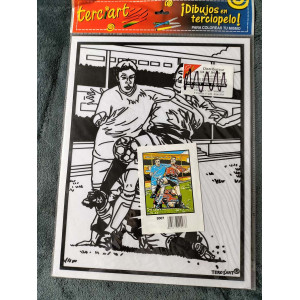 COLORIAGE EN VELOURS FOOTBALL