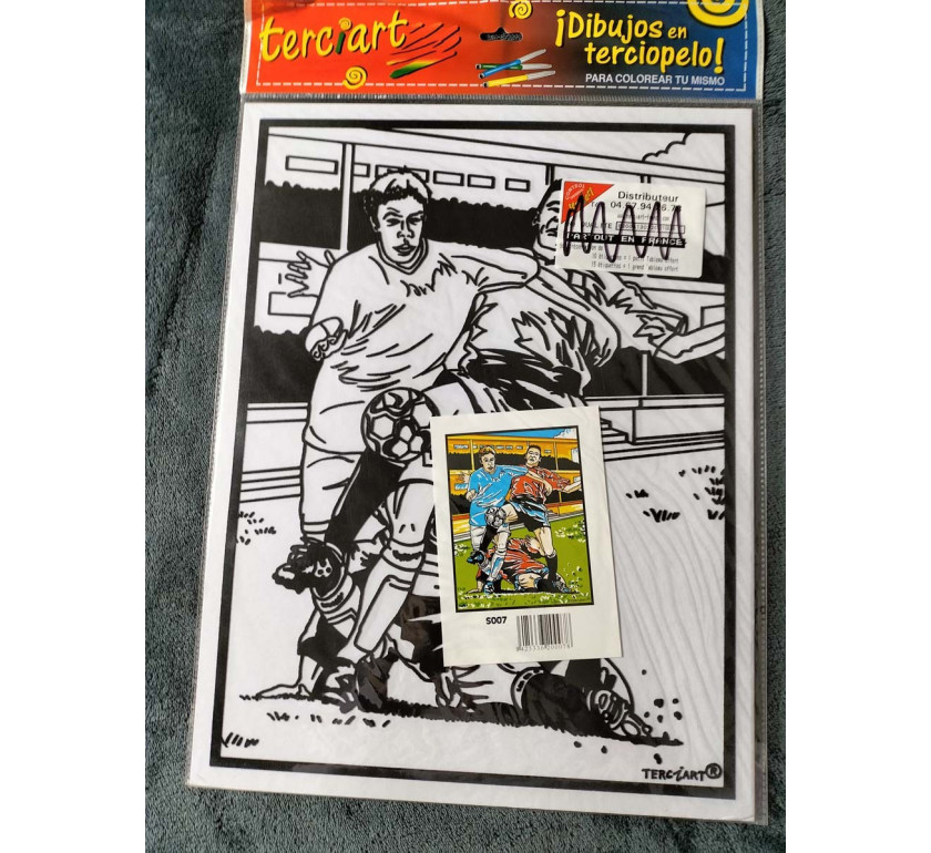 COLORIAGE EN VELOURS FOOTBALL