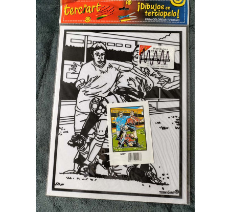 COLORIAGE EN VELOURS FOOTBALL