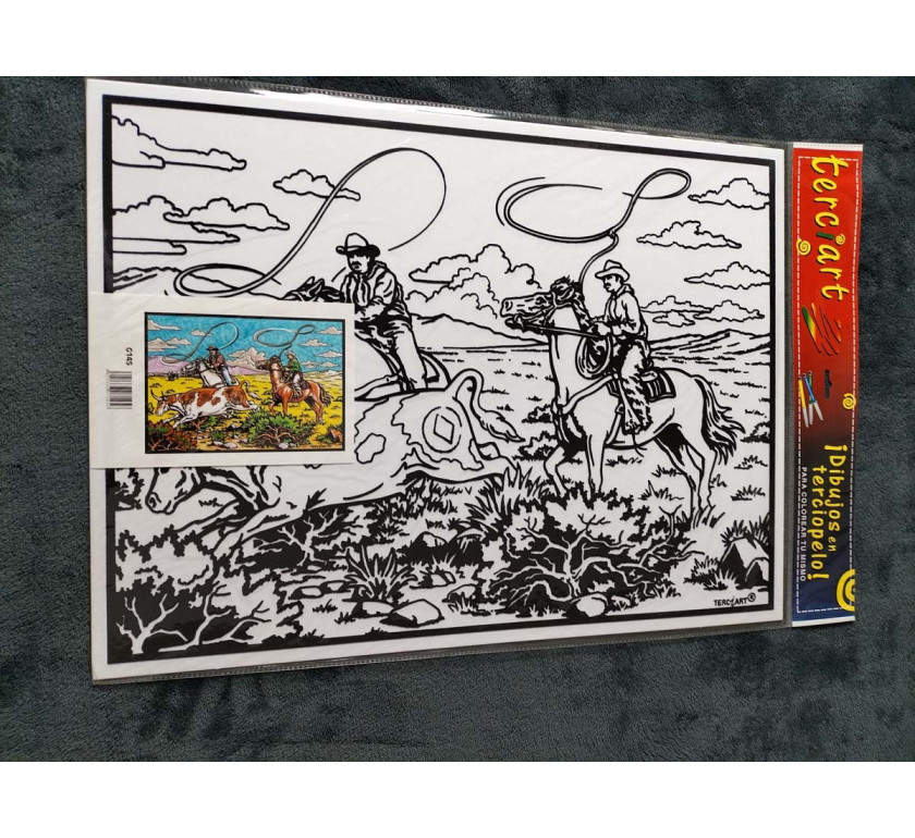 Tableaux de coloriage LES COWBOYS