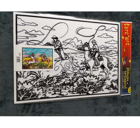 Tableaux de coloriage LES COWBOYS