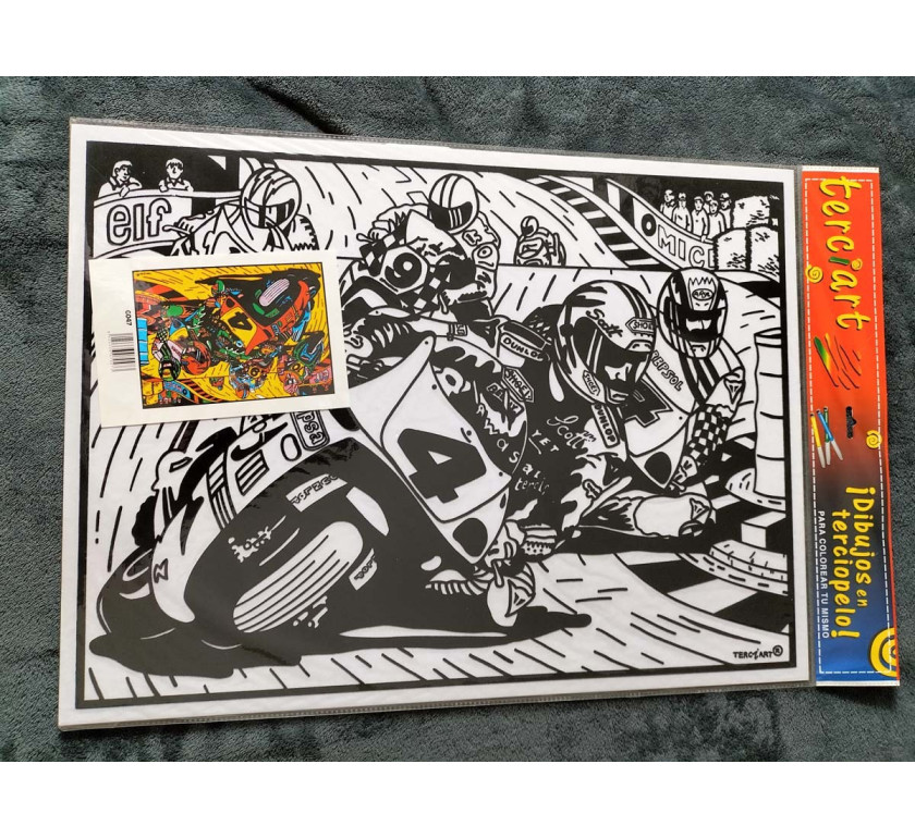 Tableaux de coloriage LES MOTOS