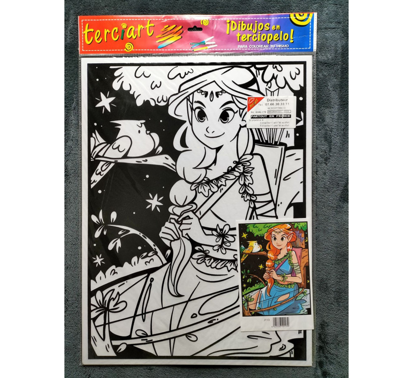 coloriage en velours terciart princesse manga