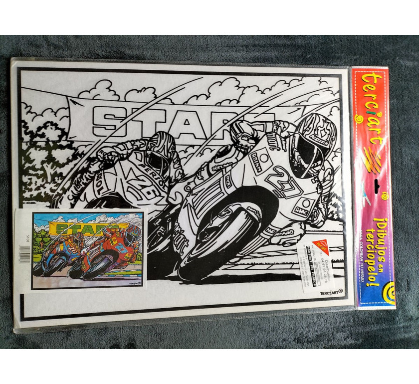 coloriage moto