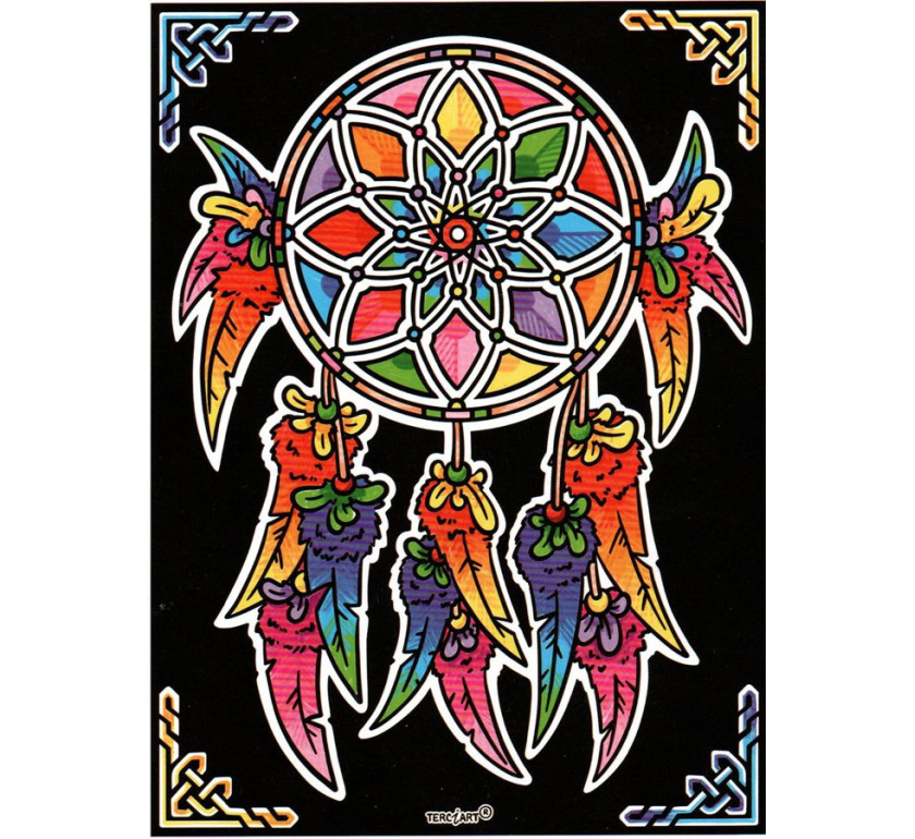 Tableaux de coloriage  Attrape rêve mandala