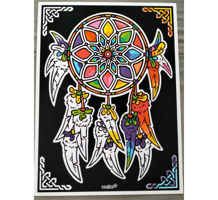 Tableaux de coloriage  Attrape rêve mandala