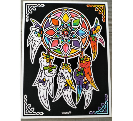 Tableaux de coloriage  Attrape rêve mandala