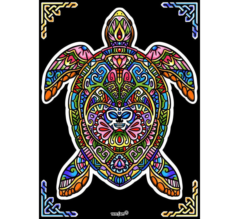 Tableaux de coloriage tortue mandala