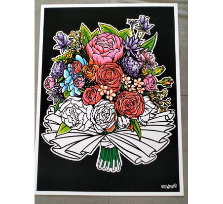 Tableaux de coloriage bouquet de fleurs