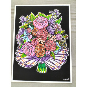 Tableaux de coloriage bouquet de fleurs