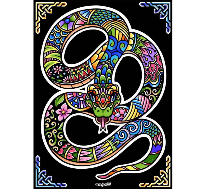 Tableaux de coloriage serpent mandala
