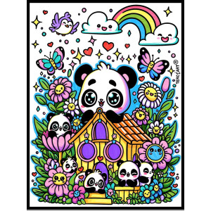 Tableaux de coloriage LA CABANE DES PANDAS