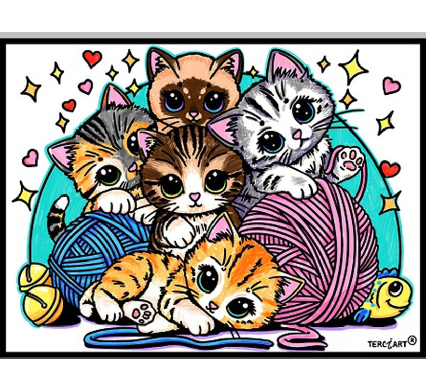 Tableaux de coloriage les chatons