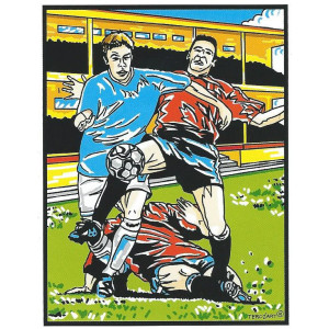 COLORIAGE EN VELOURS FOOTBALL