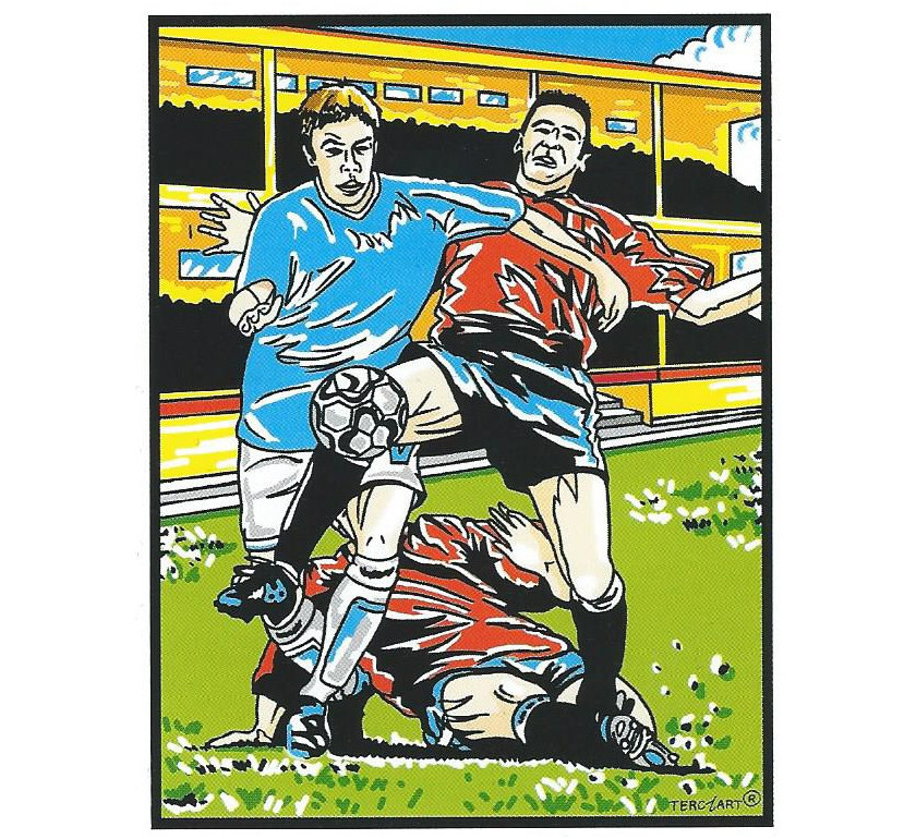 COLORIAGE EN VELOURS FOOTBALL