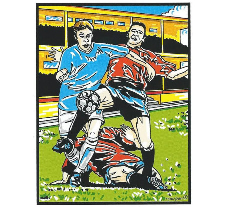 COLORIAGE EN VELOURS FOOTBALL