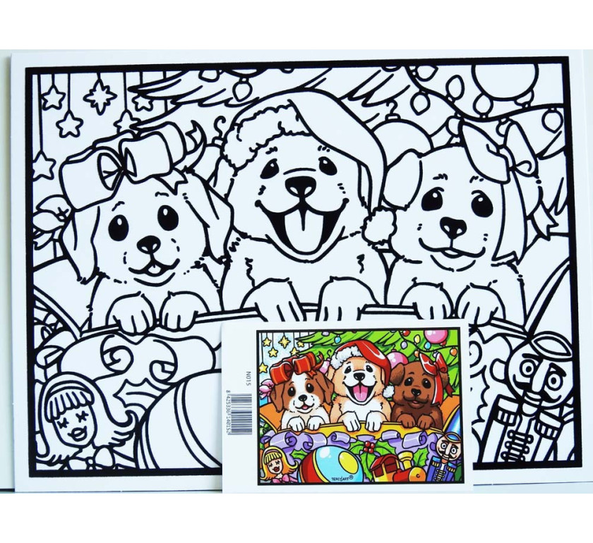 trois chiens decor noel